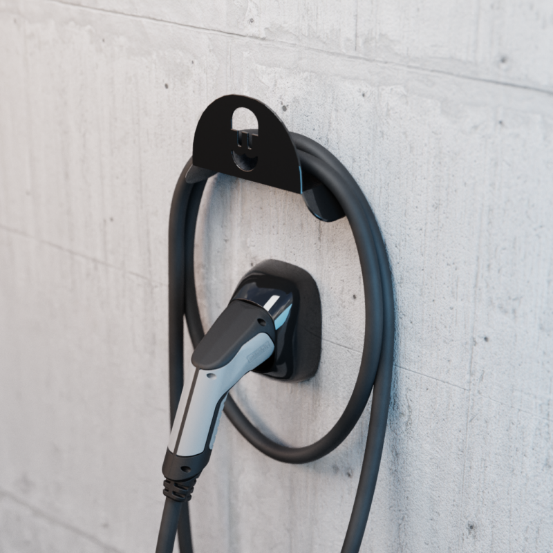 Support Cable Voiture Electrique, Support Mural Norme UE pour Câble Recharge  Voiture Electrique, Durable WallBox Support Mural de Type 2 pour Câble avec  des vis Solides et des Matériaux ABS